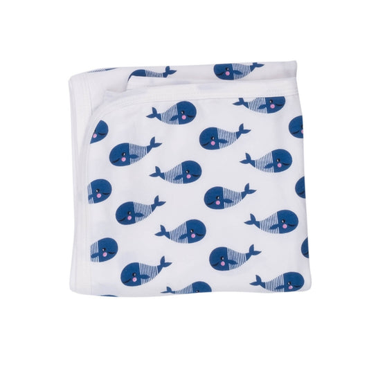 Blue Whale Baby Blanket