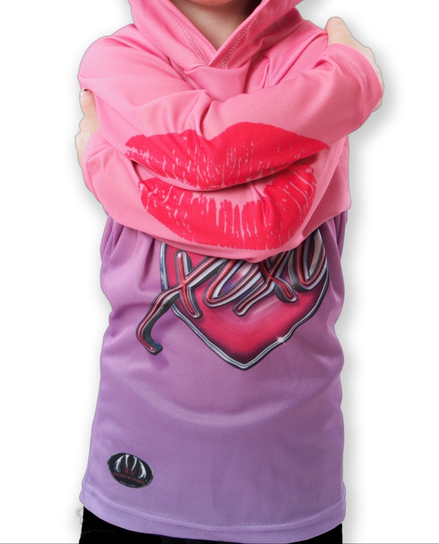 XOXO KISSY LIPS Hoodie Chomp Shirt