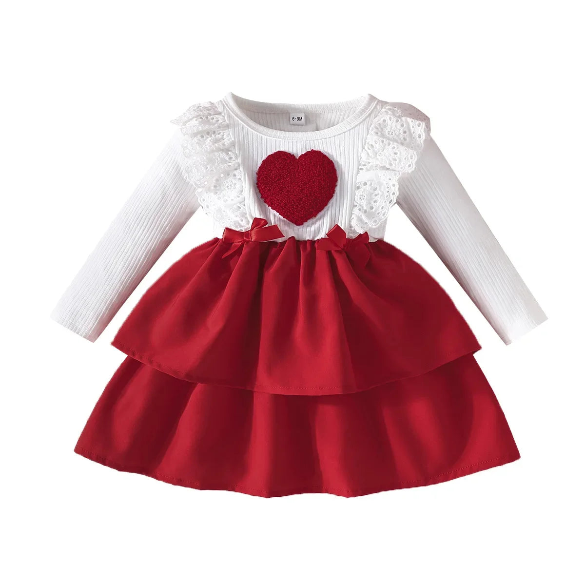 Baby Red Heart Pattern Dress