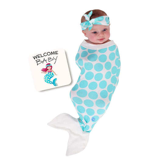 Mermaid Newborn Swaddle & Band