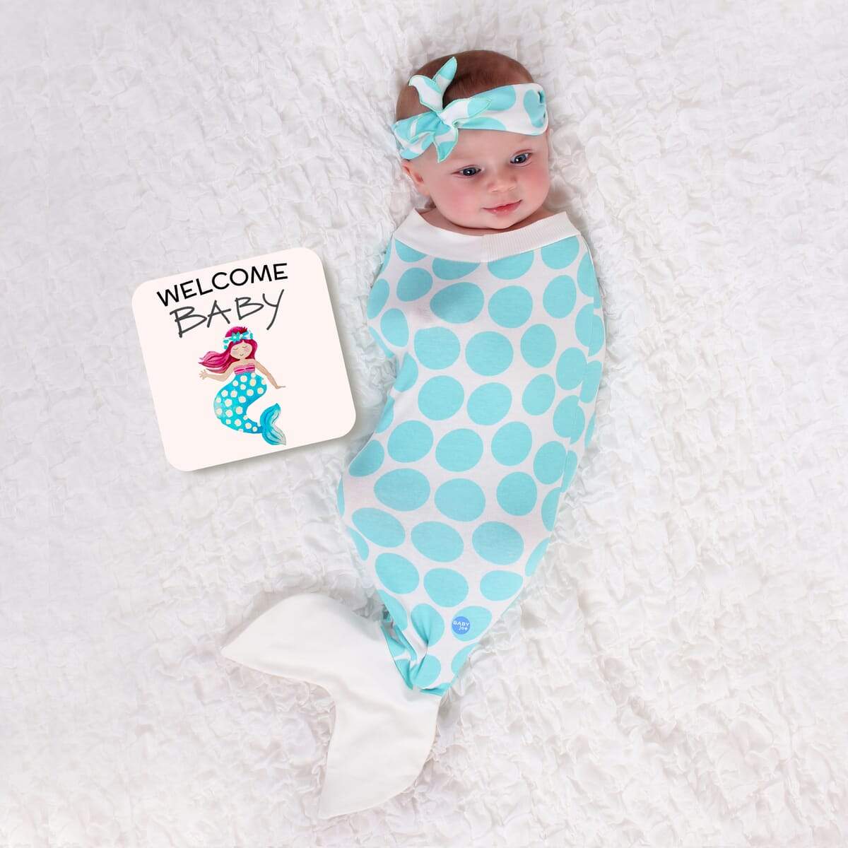 Mermaid Newborn Swaddle & Band